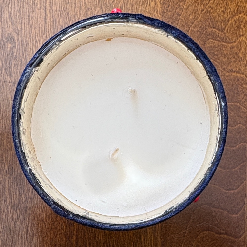 Anthropologie Navy Beaded Candle Holder - Picture 6 of 8
